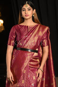 Kanjivaram Saree Dark Orchid Purple Kanjivaram Saree saree online