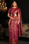 Kanjivaram Saree Dark Orchid Purple Kanjivaram Saree saree online