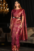 Kanjivaram Saree Dark Orchid Purple Kanjivaram Saree saree online