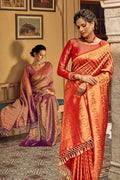 Kanjivaram Saree Dark Purple Kanjivaram Saree saree online