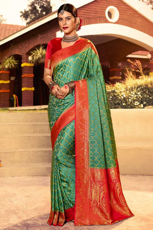 Emerald Green Kanjivaram Saree