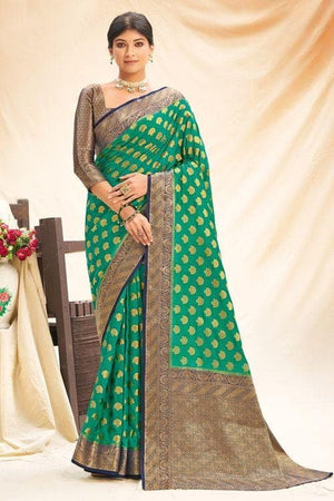 Emerald Green Kanjivaram Saree