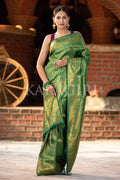 Kanjivaram Saree Emerald Green Kanjivaram Saree saree online