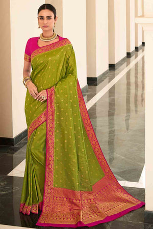 Fern Green Kanjivaram Saree