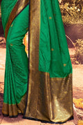 green kanjivaram saree 