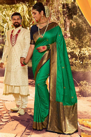 Fern Green Kanjivaram Saree
