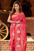 Kanjivaram Saree Fiery Rose Pink Kanjivaram Saree saree online