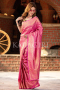 Kanjivaram Saree Garnet Pink Kanjivaram Saree saree online