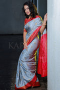 GIRIJA PRABHU in Cloudy Grey Kanjivaram Fusion Saree