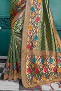 Kanjivaram Saree Golden Green Kanjivaram Silk Saree saree online