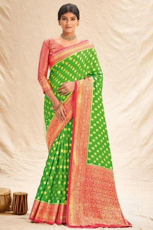 Green Kanjivaram Saree
