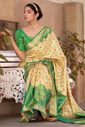 Kanjivaram Saree Green Yellow Kanjivaram Saree saree online