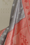 Kanjivaram Saree Grey Woven Pastel Kanjivaram Saree - Special Wedding Edition saree online