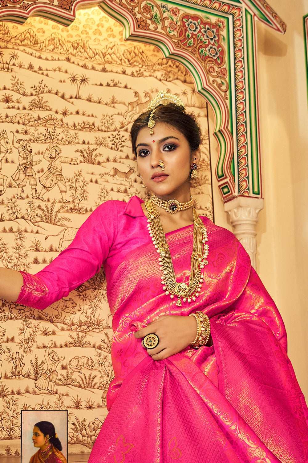 Kanchi Silk Saree w/ 2 Gram Gold Zari Collection- Custom Blouse –  Bhargavi's Boutique