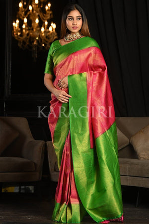 Indian Red Kanjivaram Saree