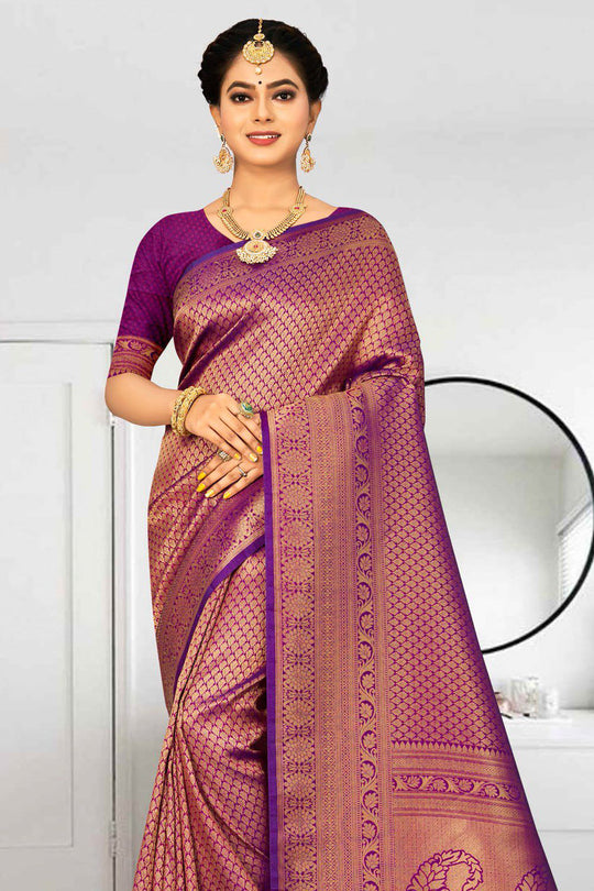 purple saree
