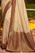 beige kanjivaram saree 