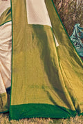 Ivory Off White Kanjivaram Saree