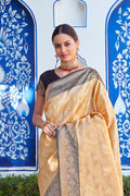 Kanjivaram Saree Jasmine Yellow Handcrafted Kanjivaram Saree saree online