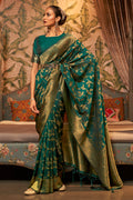 green kanjivaram saree