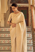 Kanjivaram Saree Lace White Kanjivaram Saree saree online