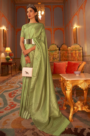 Light Green Kanjivaram Saree