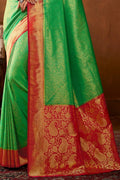 Kanjivaram Saree Lime Green Kanjivaram Saree saree online