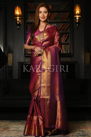 Lollipop Purple Kanjivaram Saree