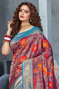 Kanjivaram Saree Mauve Purple Kanjivaram Saree saree online