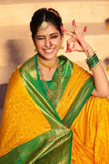 orange kanjivaram saree 