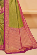 Moss Green Kanjivaram Saree