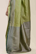 Moss Green Kanjivaram Saree