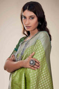 Moss Green Kanjivaram Saree