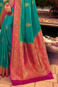 green kanjivaram saree 
