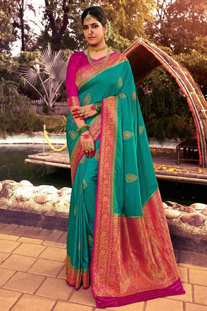 Moss Green Kanjivaram Saree