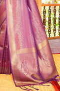 Kanjivaram Saree Mulberry Purple Zari Woven Kanjivaram Saree saree online