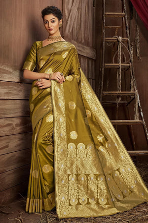 Green kanjivaram saree online