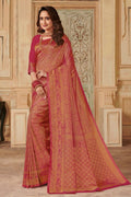 Kanjivaram Saree Pink Zari Woven Handcrafted Kanjivaram Saree saree online