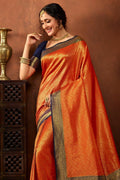 Kanjivaram Saree Princeton Orange Kanjivaram Saree saree online