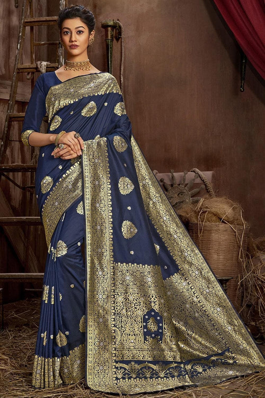 Blue kanjivaram saree online