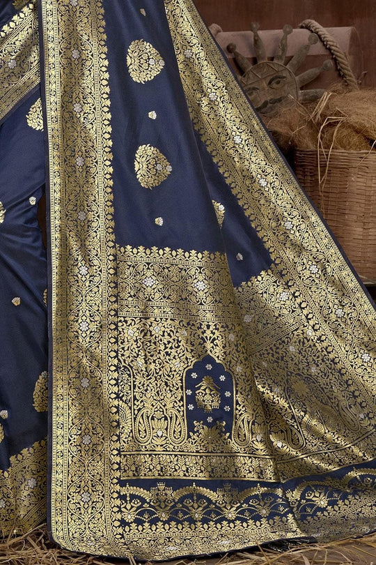 Blue kanjivaram saree online