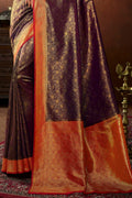 Kanjivaram Saree Purple Kanjivaram Saree saree online