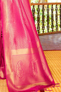 Kanjivaram Saree Rose Pink Zari Woven Kanjivaram Saree saree online