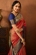 Kanjivaram Saree Rose Red Kanjivaram Saree saree online