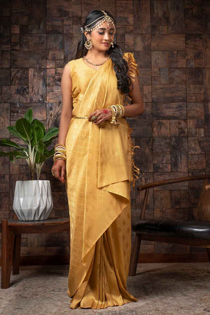 Royal Yellow Zari Work Kanjivaram Saree