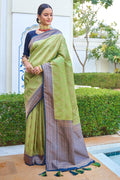 Kanjivaram Saree Sage Green Handcrafted Kanjivaram Saree saree online