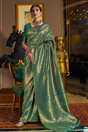 Sea Green Kanjivaram Saree