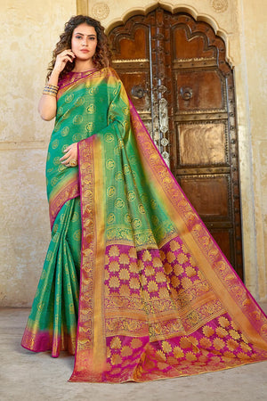 Sea Green Kanjivaram Saree