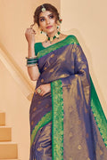SONALIKA JOSHI in Royal Purple Kanjivaram Saree
