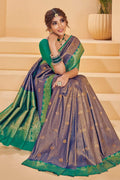 SONALIKA JOSHI in Royal Purple Kanjivaram Saree